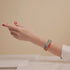 Rainbow Wrap | .925 Sterling Silver | Solid Firefly Glass Bracelet